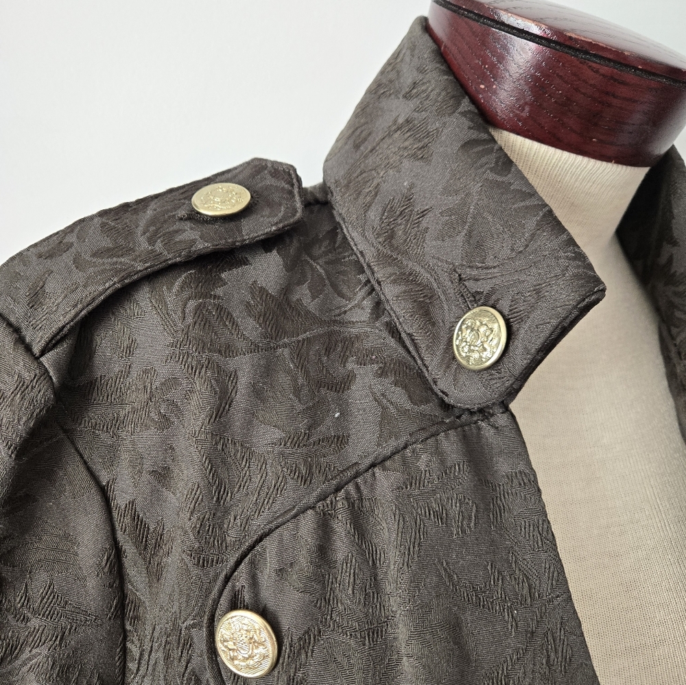 JESSICA BIFFI×OPTION ELLE Green Military Jacket With Option To Crop. Size 2X/ 20 - Picture 9 of 14